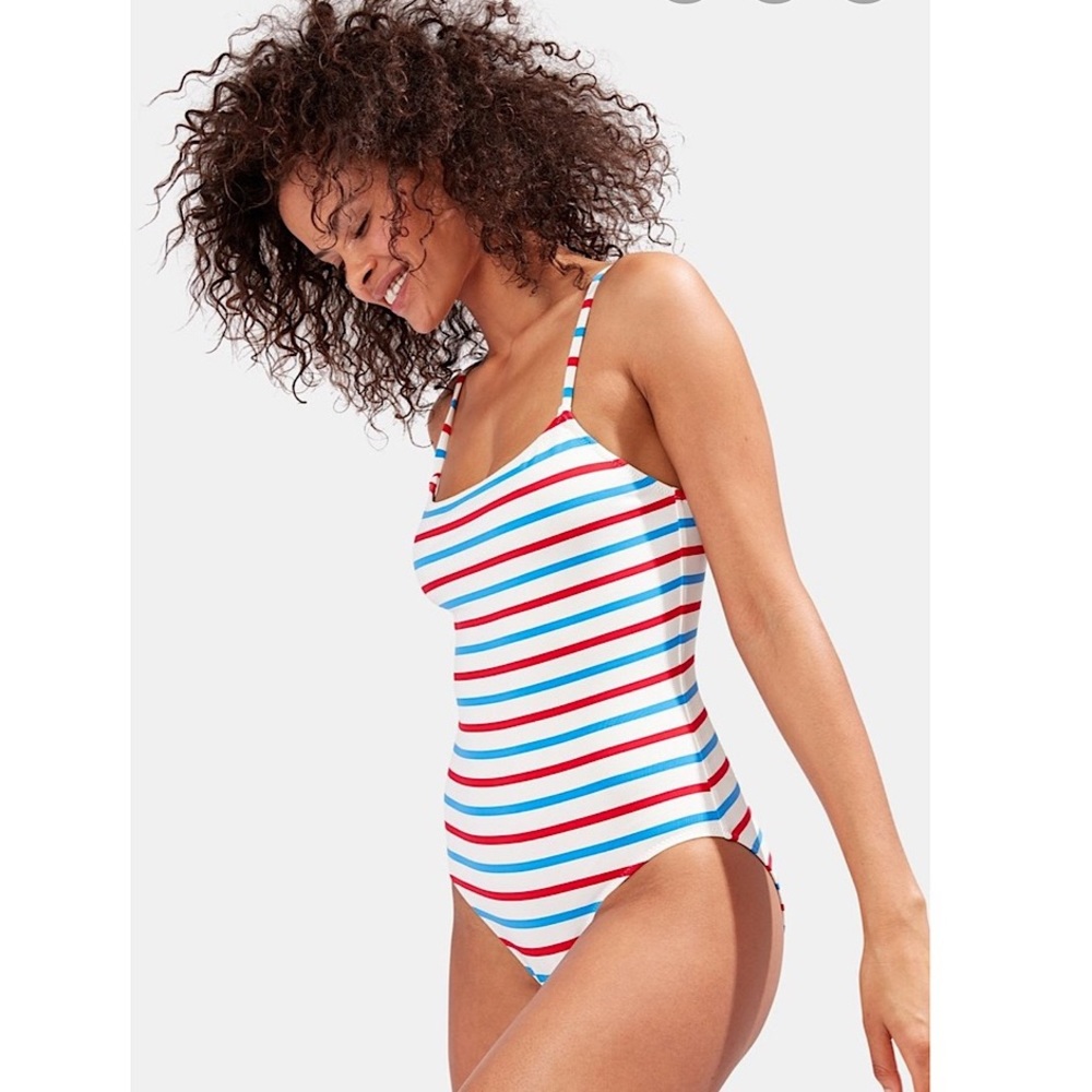 Solid and stripes Brand new one piece bikini